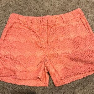 LOFT‎ Lace 4” Short in Coral Size 2 women's